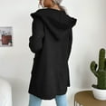 thumbnail image 5 of Herrnalise Women's Fashion Strip Knit Hooded Sweater Cardigan Jacket, 5 of 8