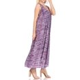 thumbnail image 3 of Sakkas Adele Sequin Embroidered Scoop Neck Sleeveless Dress / Cover Up - Purple - One Size Regular, 3 of 5