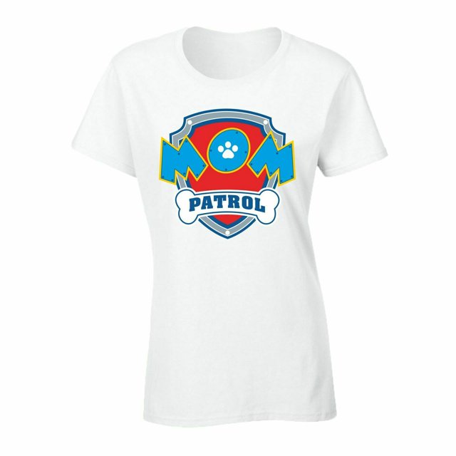 Mom Patrol T-Shirt Family Birthday Gift Mothers Day Women Ladies TopL Gao Jinjia LED