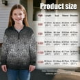 thumbnail image 7 of Uorisanigo Girls Sweatshirts Soft Long Sleeve Pullover Crop Tops Oversized School Gray Spider Web Quarter Zip Hoodies for Fall Winter Spring Outerwear Jacket Size 7-8, 7 of 7