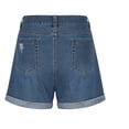thumbnail image 4 of Denim Shorts for Women High Waist Ripped Distressed Stretchy Pants Slim Fit Summer Casual Comfy Hot Jeans with Pockets, 4 of 5