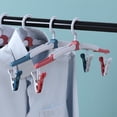 thumbnail image 2 of 6PCS Travel Hangers Folding Clothes Hangers Clamp Type Drying Racks, 2 of 4