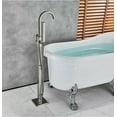 thumbnail image 4 of Brushed Nickel Freestanding Bathtub Faucet Floor Mounted Tub Filler Mixer, 4 of 12