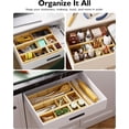 thumbnail image 7 of 12-  Desk Drawer Organizer Set - Adjustable Storage Boxes with 24 Compartments, Non-Slip, Modular Design for Office, , Vanity, and Kitchen Utensil Drawer Storage, 7 of 7