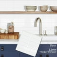 thumbnail image 5 of DEWOO Peel and Stick Backsplash - 10 Sheets of 12"×12" - 3D Adhesive Peel and Stick Tile Backsplash for Kitchen, Bathroom, Wall Tile, White, 5 of 9