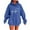 01-Blue, variant on Women's Casual Hoodies Polka Dots Drawstring Long Sleeve Pullover Tops Outdoor Sport Drop Shoulder Sleeves Sweatshirt Army Green XL