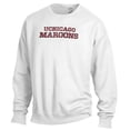 thumbnail image 2 of Men's ComfortWash White Chicago Maroons Garment Dyed Fleece Crewneck Pullover Sweatshirt, 2 of 3