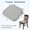 thumbnail image 2 of Shinnwa Chair Cushions for Kitchen Chairs Set of 4 Memory Foam Comfy Dual-Layer Non Slip Seat Cushions , 17" x 16", Gray, 2 of 6