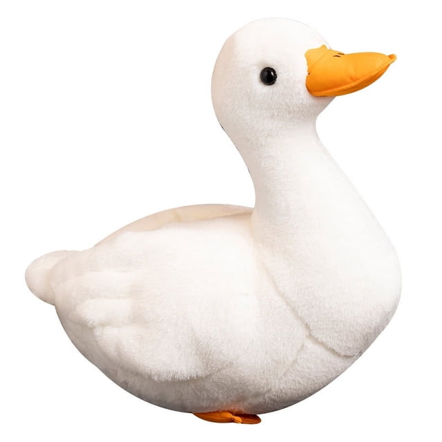 Peluche de peluche con forma de pato blanco, 25 cm, de peluche suave para niños