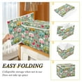 thumbnail image 2 of Yayeee Collapsible Cube Storage Bin with Lid Fabric Closet Decorative Basket with Handles, Green Cartoon Trucks Pattern, 2 of 7