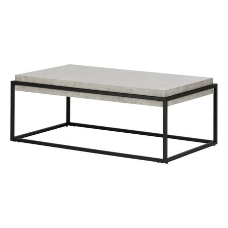 South Shore Mezzy Modern Industrial Coffee Table, Multiple Finishes