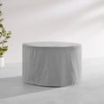 thumbnail image 6 of Crosley Furniture Round Vinyl Outdoor Dining Table Furniture Cover in Gray, 6 of 6