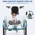thumbnail image 4 of Uforic 7-Speed Adult Tricycle, 24" 3-Wheel Cruiser Bike for Men and Women, Perfect for Shopping, Picnics, and Outdoor Sports, with Adjustable Seats and Removable Baskets, 4 of 7