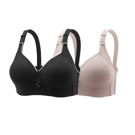 HCURIBAD Wireless Bras  Clearance! Bras for Women Full Coverage Underwire Bras Plus Size Bra without Ring Everyday Bra  Push up Bra  Backless Bra  Bras for Women Navy E
