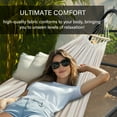 thumbnail image 2 of Yacona Hammock with Stand for Outside, Heavy Duty Steel Hammocks with Pillow for Backyard, Porch, Patio, Garden, White, 2 of 6