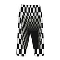 thumbnail image 5 of Disketp 3d Black And White Checkerboard Print Women'S Comfy Pajama Pants Casual Drawstring Palazzo Lounge Wide Leg Pants, 5 of 9