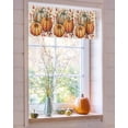 thumbnail image 4 of Valances for Windows Orange Pumpkin Rod Pocket Cafe Window Treatments Valance Curtains for Kitchen Bathroom Laundry Basement Windows 56"x16", 4 of 6