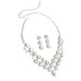 thumbnail image 3 of SOHI Silver-Plated White Stone Studded Jewellery Set, 3 of 7