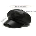 thumbnail image 3 of YM YOUMU Women Newsboy Beret Hat Faux Leather Cabbie Caps, 3 of 5