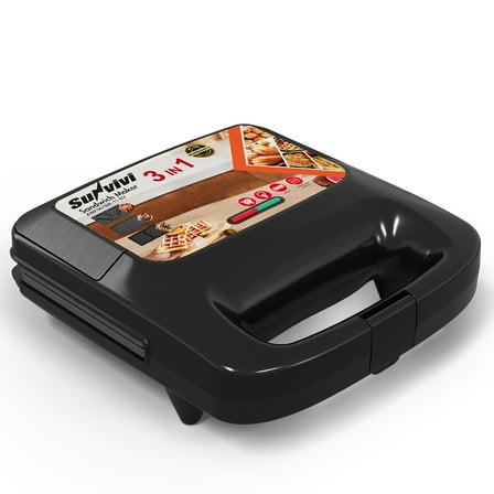 Heynemo 3 in 1 Electric Waffle, Grill & Sandwich Maker