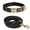 Black, variant on ZDM 5FT Leather Dog Collar and Leash Set, Heavy Duty Dog Leash and Collar with Metal Buckle,Adjustable Pet Lead and Collar Set, Soft Pet Leash and Collar for Small Medium Dogs Brown