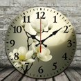 thumbnail image 2 of Creowell Andrew Lloyd Round Wooden Wall Clock Silent Battery Operated 10x10in, 2 of 8