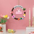 thumbnail image 1 of HOARBOEG Easter Sign Wooden Hanging Wreath Indoor Outdoor Spring Welcome Holiday Decorations For Home, 1 of 6