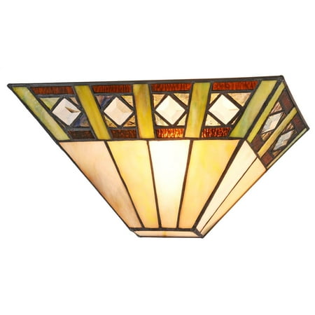 Mission Style Wall - CHLOE Lighting GILES Tiffany-style 1 Light Mission Indoor Wall Sconce 12