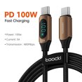 thumbnail image 3 of Toocki-Cable USB C de 100W para Samsung a 5A, pantalla Digital LED, Cable tipo C de alta velocidad para Xiaomi POCO Huawei, Cable de datos del cargador USB, 3 of 5