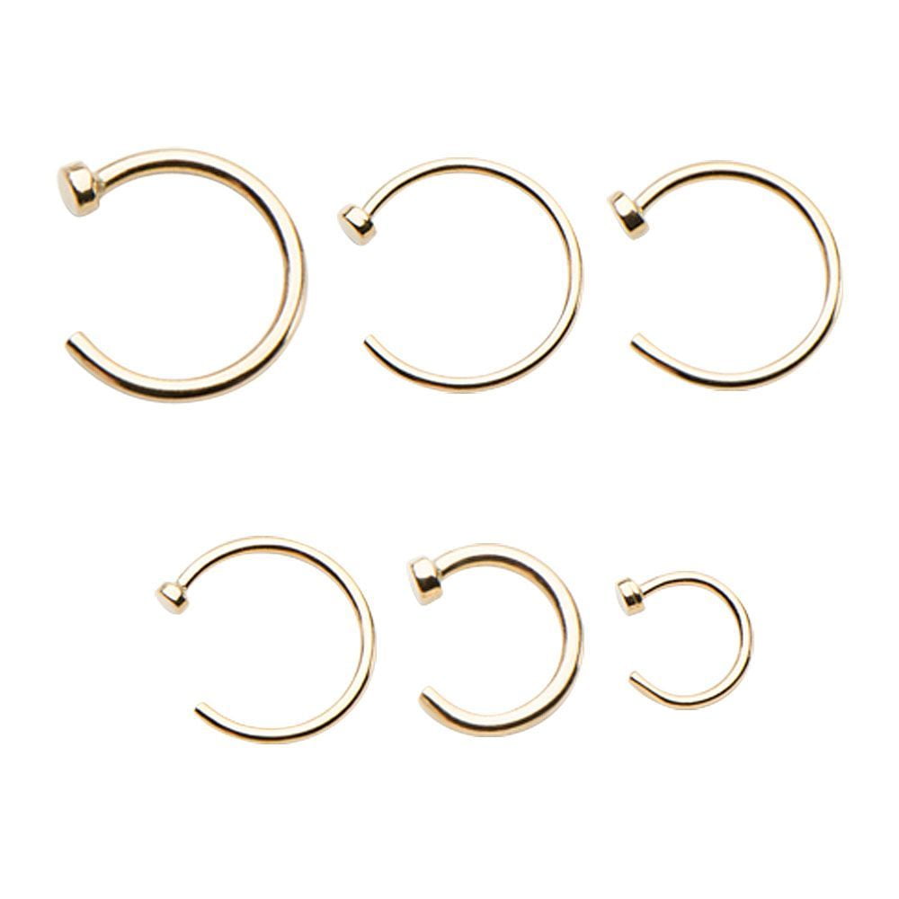 Buy ALOME PIERCINGSThin Gold Filled Tiny Nose Ring Hoop - 24 gauge very  Thin Nose Hoop Tiny Piercings Nose Rings hoop - nose piercing Hoop Online  at desertcartINDIA