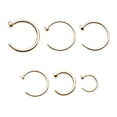 thumbnail image 1 of Nose Ring Stud Hoop 14K Solid Gold Piercing Jewelry Screw 20G 18G 6MM 8MM 10MM, 1 of 1