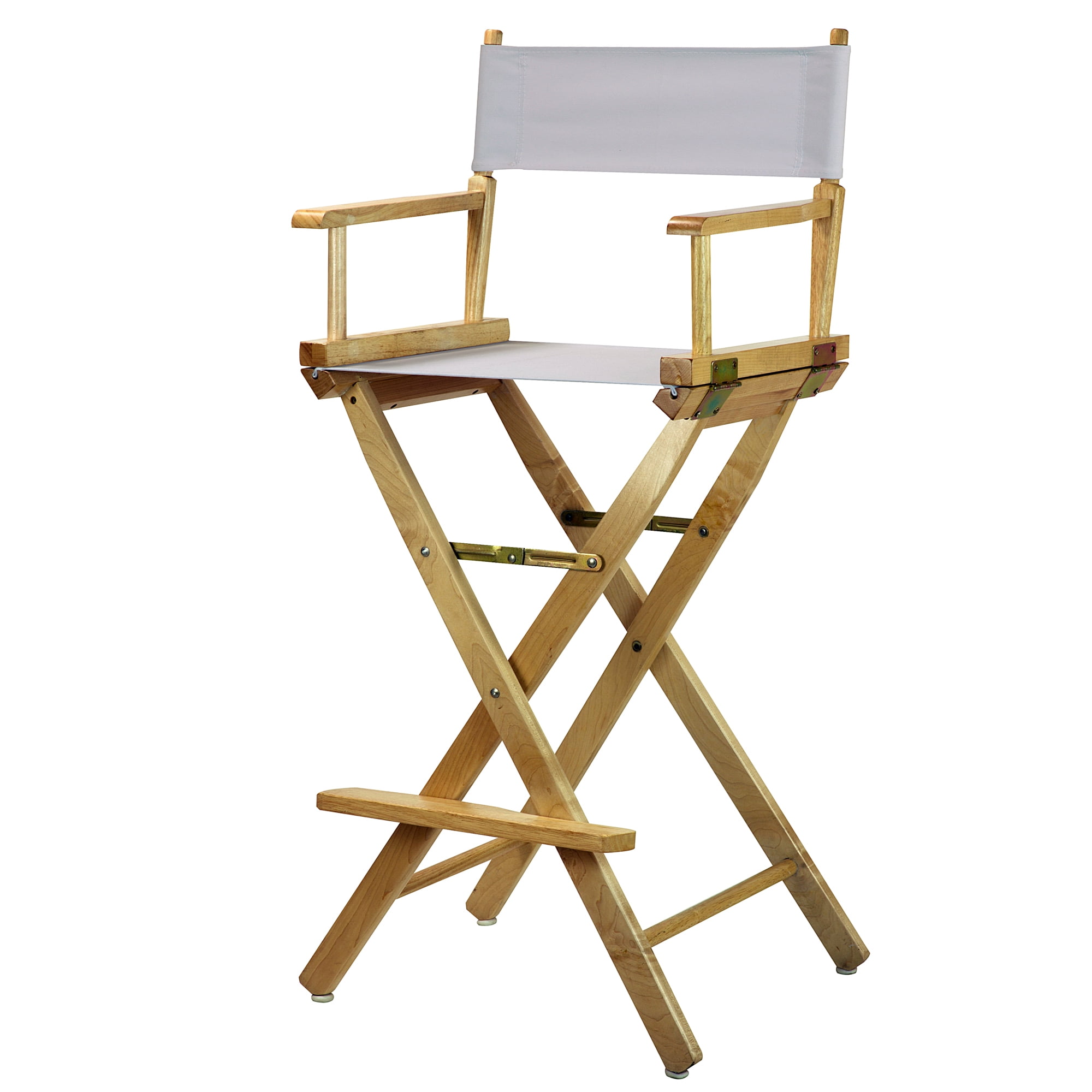 "30" Director's Chair Natural FrameWhite Canvas"