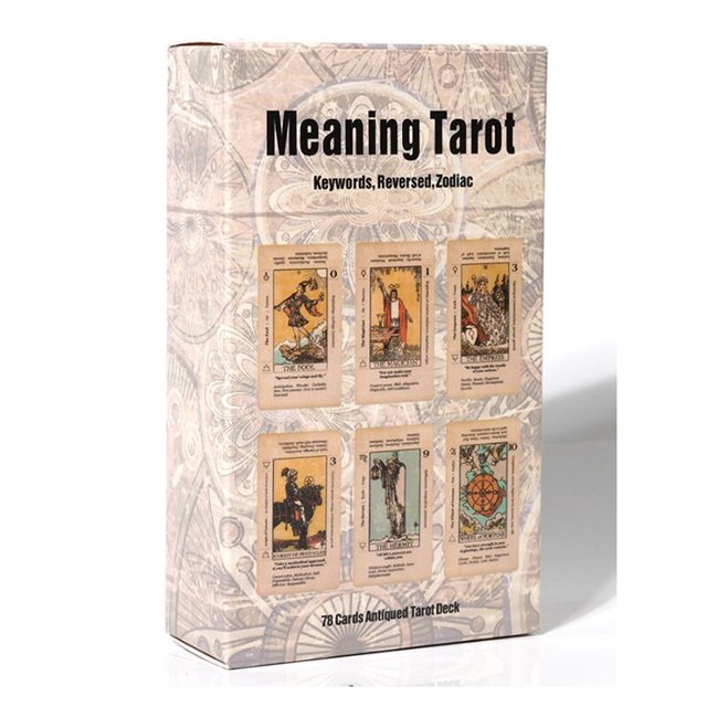 Baraja de adivinación de cartas de oráculos de Tarot para principiantes con libro de guía en inglés, herramienta de adivinación de lectura Fivean unisex