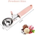 thumbnail image 2 of Ice Cream Scoop Stainless Steel Cookie Fruit Dessert Scoop Metal Small Ice Cream Scoop For Meatballs Mashed Potatoes(pink), 2 of 5