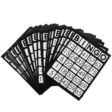 GSE 100-Pack Large Bingo Cards, Reusable Bingo Sheets. Family Bingo Game Accessories