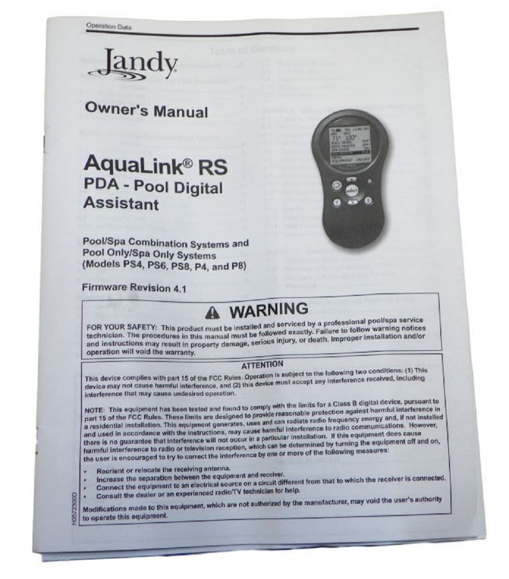 Jandy Aqualink Rs Manual