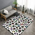 thumbnail image 2 of colorful Leopard printA Shaggy Area Rug, Rugs for Living Room Bedroom Non Slip Door Mat Indoor Carpet Machine Washable Nursery Home Decor Floor Mats for Entryway 60x39in-#, 2 of 5