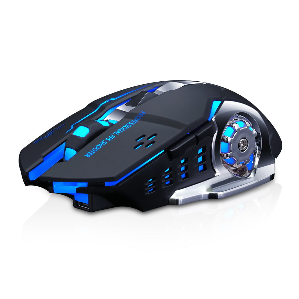 2.4GHz Ultrathin Wireless Optical Mouse Silent Glowing Transparent LED Game Mice 