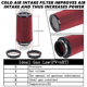 thumbnail image 4 of Modificación del Filtro de Aire del Automóvil Admisión de Alto Flujo Admisión de Aire Frío del Automóvil Modificación del Tubo de Purificación del Filtro de Aire Rojo, 4 of 5