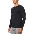 thumbnail image 2 of 32 Degrees Men's 2-Pack Performance Lightweight Thermal Baselayer Crewneck Top (Black/Black, Small), 2 of 3