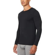 32 Degrees Mens 2-Pack Performance Lightweight Thermal Baselayer Crewneck Top (Black/Black, Small)
