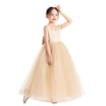 thumbnail image 5 of Ekidsbridal V-Neck Satin Flower Girl Dress Pretty Princess Ballroom Dance Christening Pageant Gown 522 6, 5 of 6
