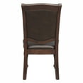 thumbnail image 6 of Brown Cherry Finish Side Chairs Set of 4pc Brown Faux Leather Upholstery Dining Room Furniture, 6 of 6