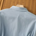 thumbnail image 7 of Ltctricy Summer Tops for Women Trendy Cotton Cap Short Sleeve Collared Solid Color Button down Shirts Casual Loose Blouses, 7 of 7