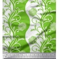 thumbnail image 1 of Soimoi Cotton Poplin Fabric Leaves & Dahlia Floral Decor Fabric Printed Yard 56 Inch Wide, 1 of 1