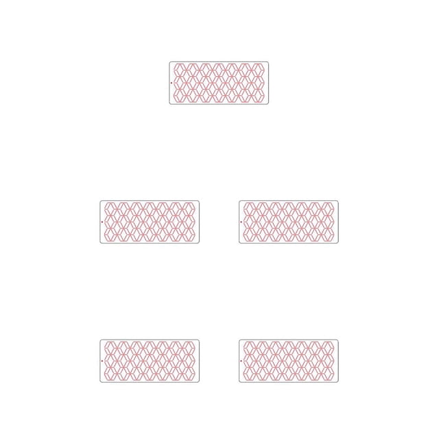 Inteprter Birthday Anniversary Cake Edge Decoration Fondant Template Bakery Decorating Foldable Mould Icing Reusable Stencil Border Type5 NO5
