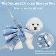 thumbnail image 4 of Dog Dress with Leash Set, Soft & Comfy Pet Vest Harness with Bow Design for Small Dogs and Cats Rabbit, 4 of 7