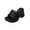Black, variant on Women Slipper Chunky Heel Waterproof Thick Heel Square Toe Slip-on Slides Shoes Women's Fashion Casual Versatile Beach Sandals