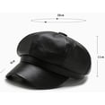 thumbnail image 2 of CoCopeaunts Newsboy Hats for Women Octagonal Cap Autumn Winter Leather Panama Stylish Artist Painter Newsboy Cap Womens Beret Hat, 2 of 7