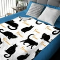 thumbnail image 5 of Custom Black Cats Blanket Throw Super Soft and Cozy Blankets for Home Decoration, Couch, Bed, Sofa 60 in x 50 in Medium for Teen for All Seasons, 5 of 6